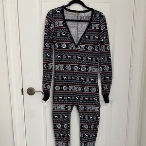 PINK Victoria’s Secret 1 Piece Pajamas Holidays